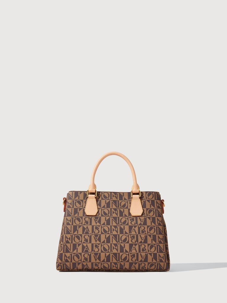 Veronica Monogram Structured Satchel S - BONIA