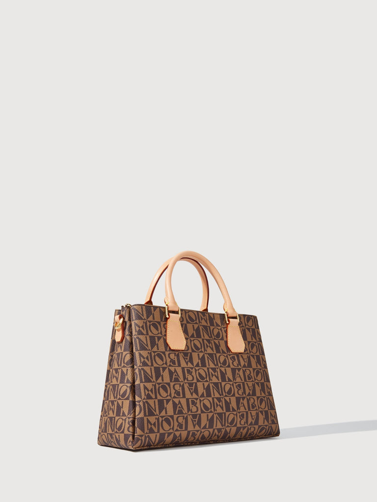 Veronica Monogram Structured Satchel S - BONIA