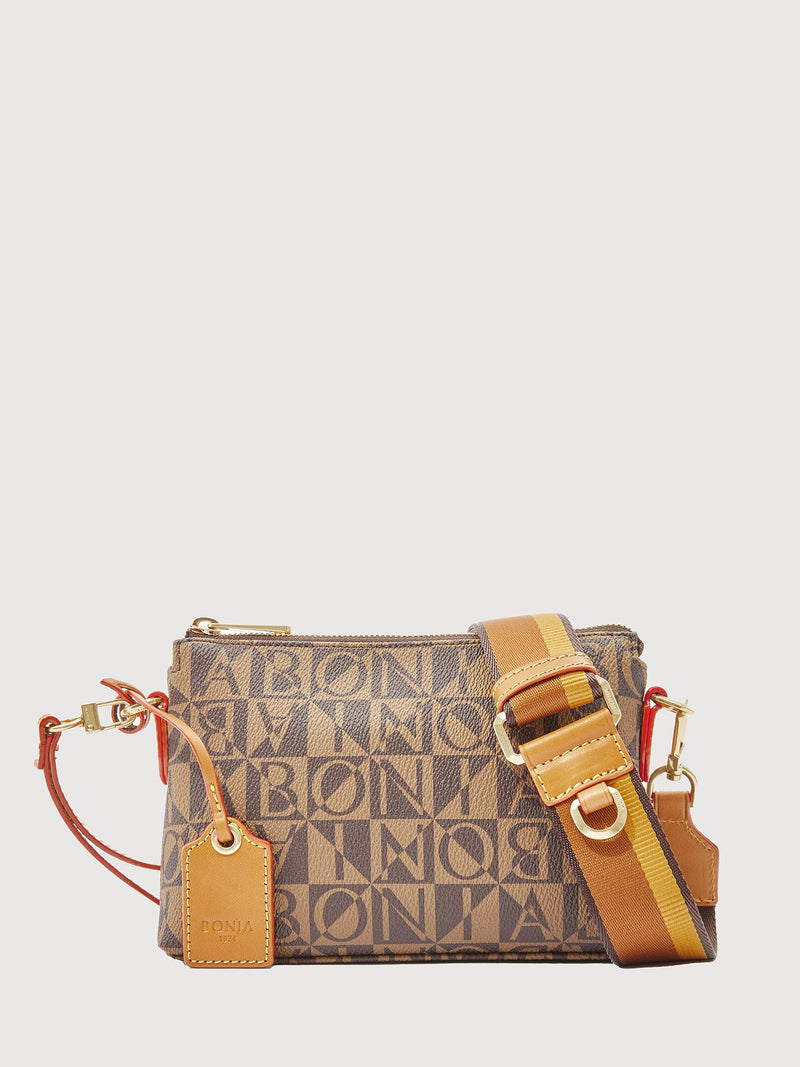Buy Bonia Monogram Crossbody Bag (Brown Colour)