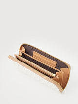 Claire Marrone Long Zippered Wallet