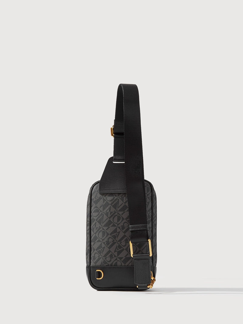 Bonia Nero Monogram Satchel S Women's Bag with Adjustable Strap  860371-202-08