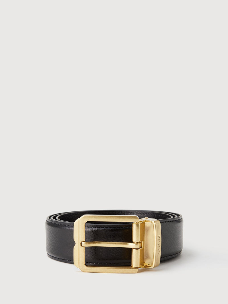Colt Non-Reversible Leather Belt with Gold Buckle - BONIA