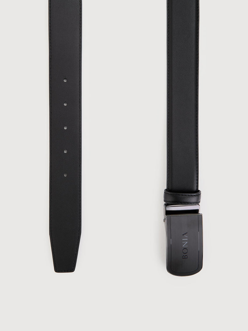 Colt Non-Reversible Leather Belt with Gunmetal Buckle - BONIA