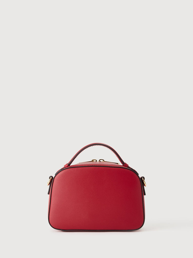 Bonia Red Elle Monogram Satchel Women's Bag with Adjustable Strap  860369-101-04