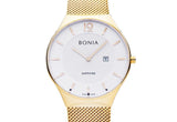 Gold with Silver Sunray Carmel Men's Watch - Bonia