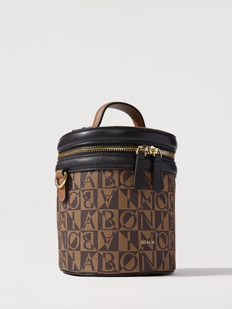 Buy Bonia Monogram Bucket Bag S (Brown Colour)
