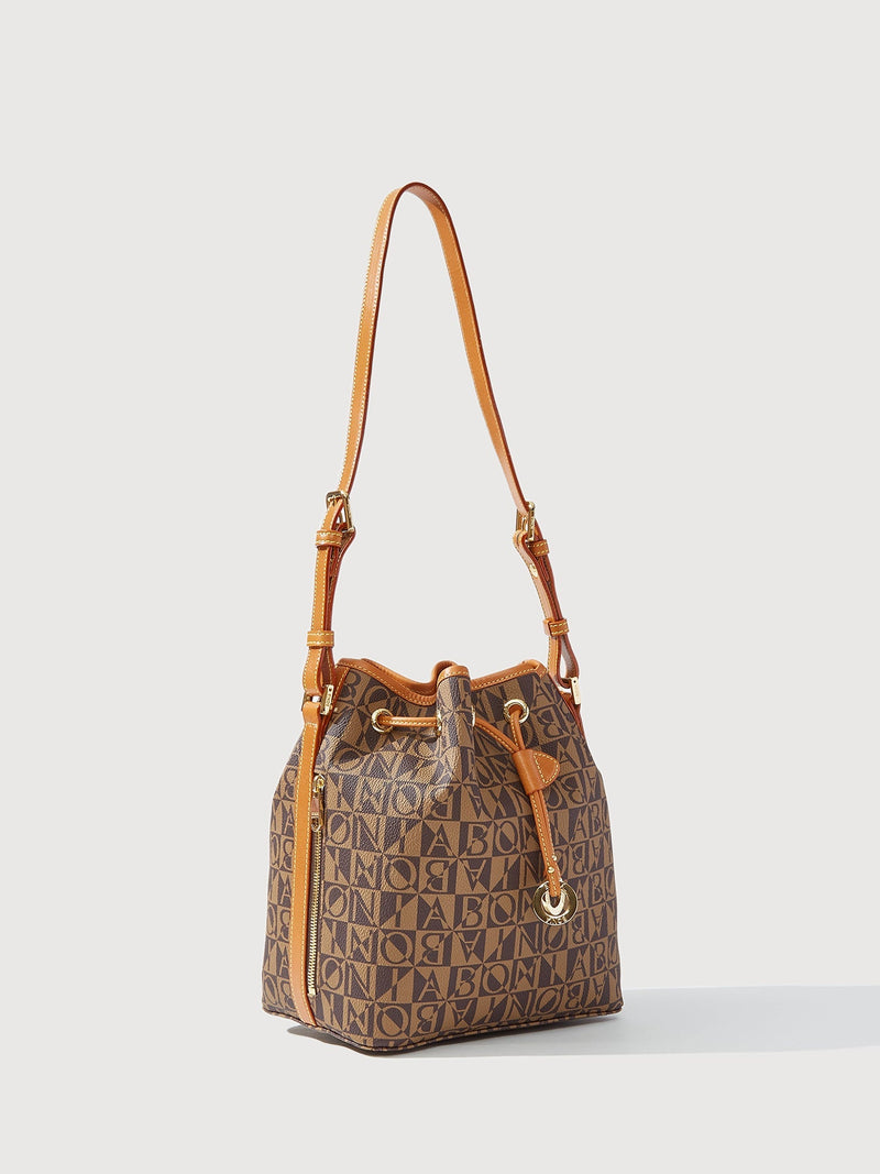 tas sling-bag Bonia Brown Leather Sling Bag