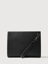 Bonia Black Monogram Clutch Men's Bag with Zip-Around Logo Metal  866013-004-08